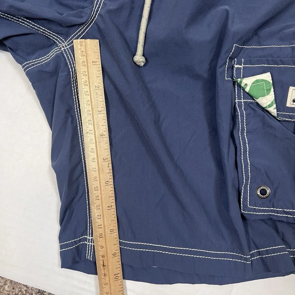J. Crew Original Swimtrunks Men's Sz 32 Blue‎ Board Swim Trunks Cargo Pockets